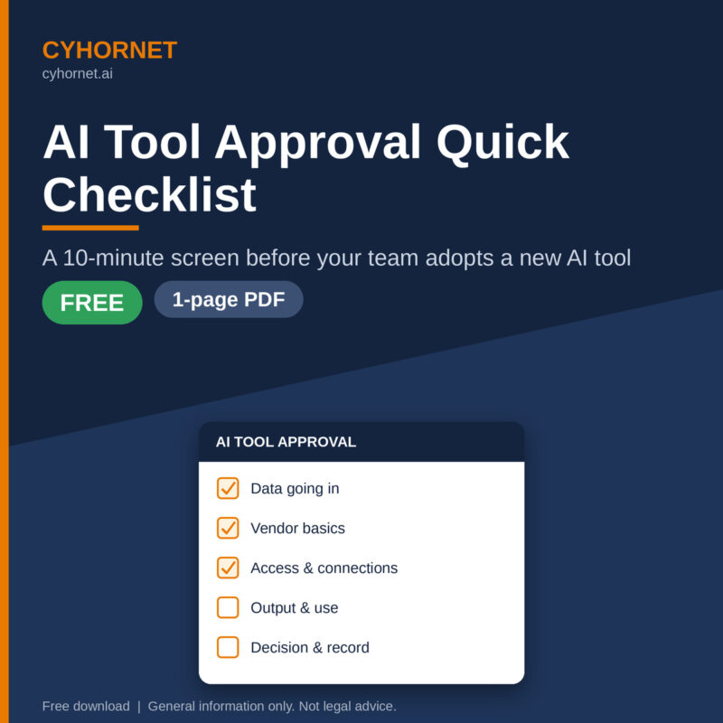 Free AI Tool Approval Quick Checklist (PDF)