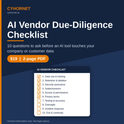 AI Vendor Due-Diligence Checklist