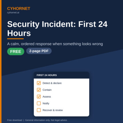 Free Security Incident First 24 Hours Checklist (PDF)