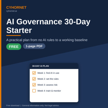 Free AI Governance 30-Day Starter Checklist (PDF)