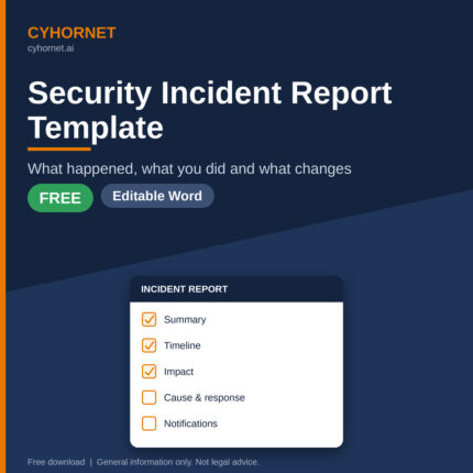 Free Security Incident Report Template (Editable Word)